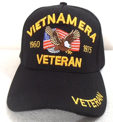 Vietnam Era Veteran Military Cap (black) Hat New • $10.50