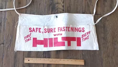 Excellent Vintage  HILTI  NAIL POUCH Advertising Apron- SAFE SURE FASTENINGS • $9.99