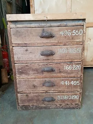£349 • Buy Antique Vintage Industrial Sample Salesman Tea Chest Of Merchant Drawers Quirky 