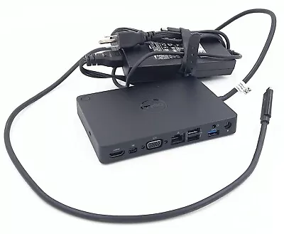 Dell WD15 K17A USB-C USB 3.0 HDMI VGA Docking Station Dock W/ 130W AC Adapter • $25.65