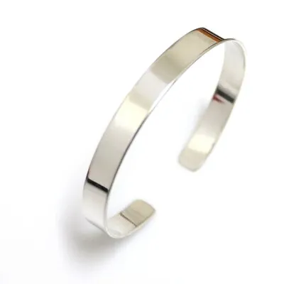 Contemporary Pure Silver Bracelet - Solid Sterling Silver Cuff Bracelet For Men • $59