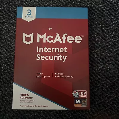 Mcafee Internet Antivirus Security 3 Devices • $14.99