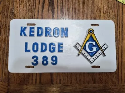 Vintage Raised Image Kedron Lodge Masonic  License Plate • $32