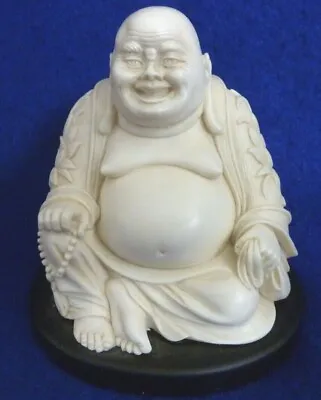 Arnaldo Giannelli Happy Buddha Statue Figurine 5  Tall Cast Marble Sunflower • $44.99