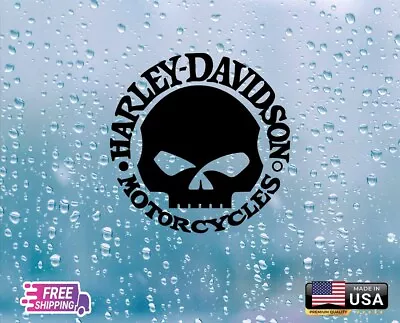 Harley Davidson Skull Sticker Decal Vinyl Car Laptop Usa Custom Dm Free Gift • $4.99