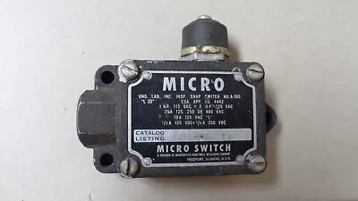 Vintage Micro Switch Catalog Listing BAFI=2RN RH • $9.99