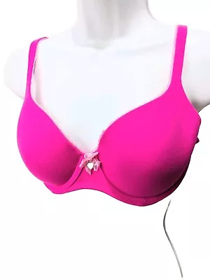 Victoria's Secret Lined Demi Bra Womens 32DD Neon Pink             Wt2 • $12.60