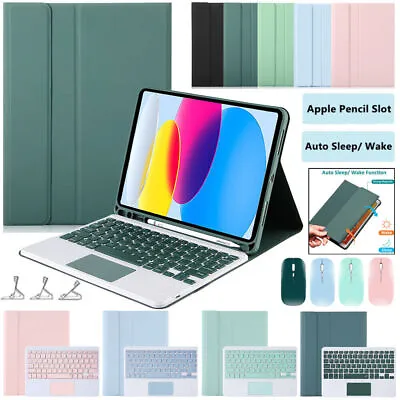 Smart Case With Touchpad Keyboard Mouse For IPad 7/8/9/10th Gen Air 4 5th Pro 11 • $44.99