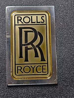 🌟 Franklin Mint Automobile ROLLS ROYCE Car Emblem ENAMELED Sterling Silver Bar • $39.99