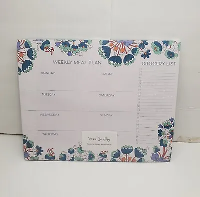 Vera Bradley Magnetic Weekly Meal Planner Floral Design Sealed  • $19.99