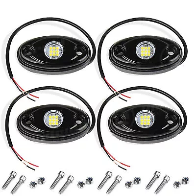 White 4 Pods CREE LED Rock Underbody Lights For JEEP Offroad Truck ATV UTV Boat • $18.48