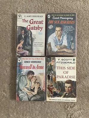 F. Scott Fitzgerald & Ernest Hemingway Rare Paperback Bundle • $200