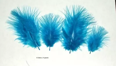 Marabou Feathers  Small 1-3   DARK TURQUOISE BLUE 7 Grams Approx. 105 Per Bag • $2.65