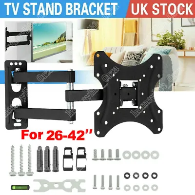 TV Wall Bracket Mount Tilt Swivel For Samsung LG Toshiba Sony TCL 26-42'' Inch • £14.59