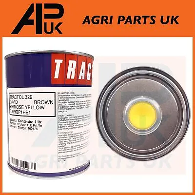 1 Litre Ltr David Brown Implematic Primrose Yellow Tractor Enamel Paint Tractol • £31.15