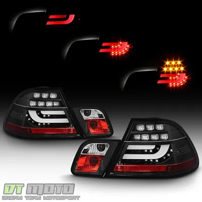 Black 2004 2005 2006 BMW E46 3-Series Coupe LED Bar Tail Lights Lamps • $218.99