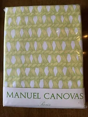 New Old Stock  Manuel Canovas  King  Fitted  Lattice Yellow And Green.  All Orig • £48.18
