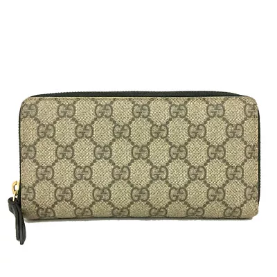 GUCCI GG Logo PVC Zip Around Long Wallet/7Y0140 • $81