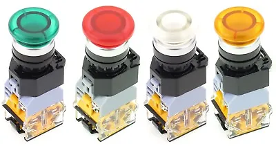 YC-P22PMM-MI LED Illuminated Push Button Choose: Switch Action Color Voltage • $14.99