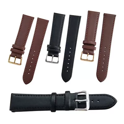 Genuine Leather Watch Strap Wrsitwatch Band Belt 8/10/12/14/16/18/20/22/24mm • $2.40