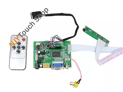 HDMI VGA AV Remote LCD Controller Board Kit For B156XTN02.0 B156XTN02.2 1366X768 • $28.99