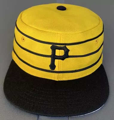 Vintage 70s Pittsburgh Pirates New Era Pillbox Hat Cap MLB Size 7 5/8 Pro Model • $99.95