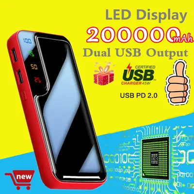$23.66 • Buy Power Bank 2000000mAh 2USB External Battery Portable Charger For Mobile Phone