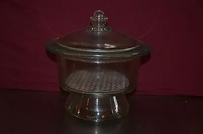 $115 • Buy 10  ID Glass Scheibler Non Vacuum Large Desiccator & 235mm Metal Plate