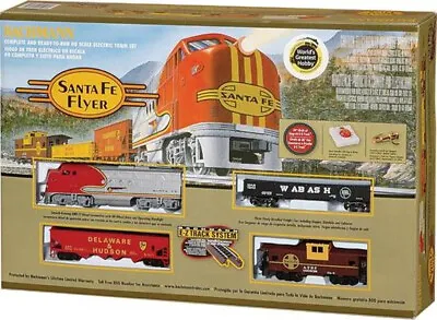 Bachmann 00647 Santa Fe Flyer Electric Train Set E-Z Track HO Scale SET • $169.99