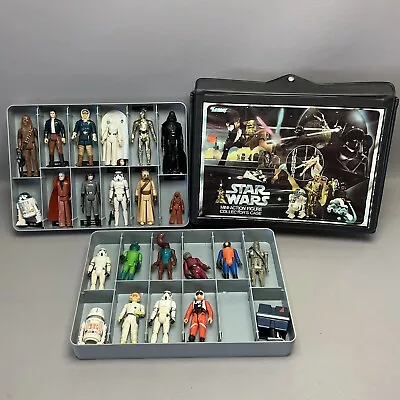 1977 Kenner Star Wars Vinyl Mini-Action Figure Collector’s Case + Figures • $225