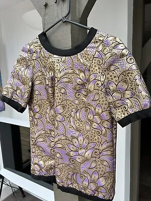 Marni By HM Small 36 Gold Purple Top Great Condition  • £19