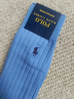 Genuine POLO RALPH LAUREN Blue 60% Cotton Mens SOCKS 889312SR RL11 • £19.50