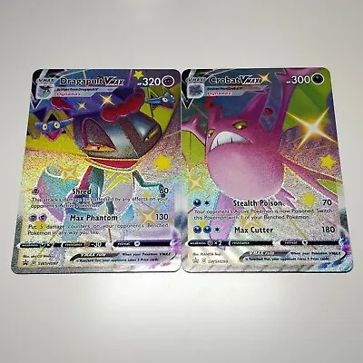 Pokemon Shiny Crobat VMAX + Dragapult VMAX Promo 2 Card Set NM JUMBO OVERSIZED • $3.99