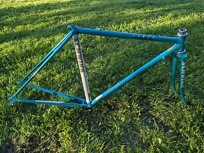 Vintage 19  Small Schwinn Tempo Lugged Steel Road Bike Frame Set 48cm Columbus • $245