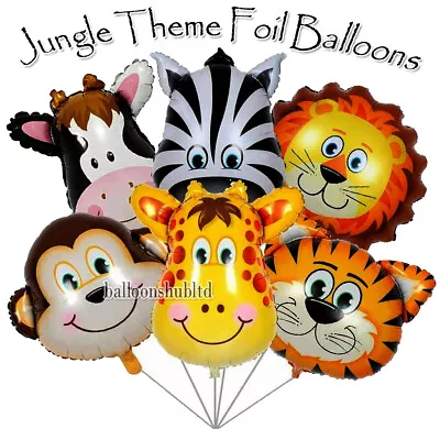 Jungle Animal Balloons Birthday Party Safari Animal Theme Balloon Decorations • £2.15