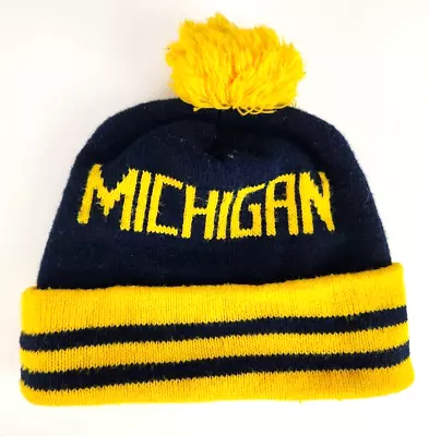 Michigan Wolverines Football Basketball Winter Beanie Toboggan Hat • $9.99