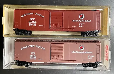 N Scale Micro-trains Northern Pacific Box Car Set/2 31170 #31468 &31060 #31430 • $25.95