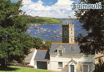 Cornwall Postcard Falmouth Harbour Fal Estuary Boats Yachts Church JS2 • £3.75