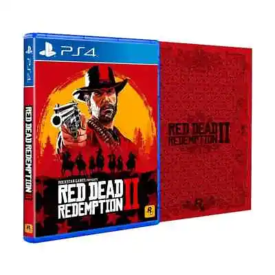 Red Dead Redemption 2 (2018) PS4 Steelbook + Case 2-Discs W/ Map PAL TESTED • $70