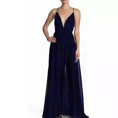 Meghan LA Navy Blue Enchanted Garden Maxi Dress NWT Size Small • $44