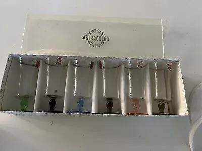 Astrocolor Handmade Harlequin Parfait/flute Glass Set In Box With Stickers - New • $40