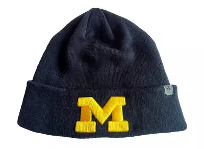 University Of Michigan Wolverines Beanie Stocking Cap Blue Embroidered U Of M • $12.95