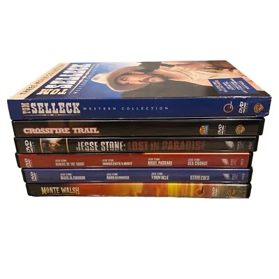 $16.99 • Buy Tom Selleck Lot Of 12 DVDs Jesse Stone Monte Walsh Western Collection