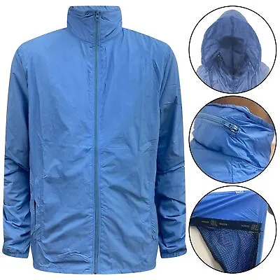 Mens Women Rain Jacket Waterproof Windproof Light Jacket Pac A Way Kagoul Hooded • £8.99