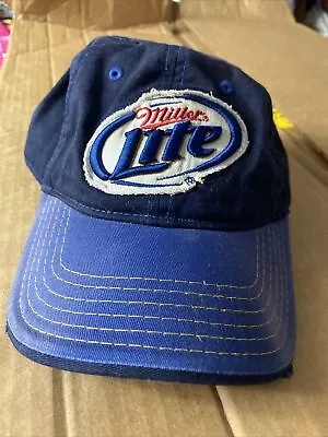 Miller Lite Beer Baseball Cap Hat Blue Adjustable Star Promotions • $13.90