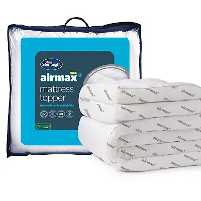 Silentnight Airmax 1000 Mattress Topper 10 Cm Thick Breathable Deep Anti Allergy • £38.99