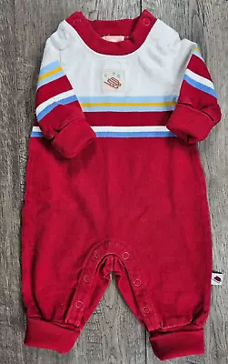 Baby Boy Clothes Vintage Gymboree Preemie Red Winter Sparkle Sled Outfit • $39.99