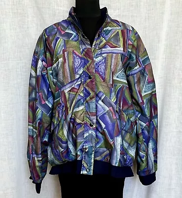 Vntg 90s Sunderland Of Scotland Goretex Classic Rainwear Jacket Groovy Pattern • $30