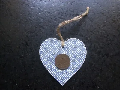 65th Birthday Gift - 1959 Half Penny Heart - Wedding Anniversary Present • £4.95