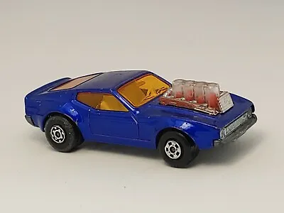 Vintage Matchbox Superfast Rolamatics No. 10 Mustang Piston Popper Metallic Blue • $4.99